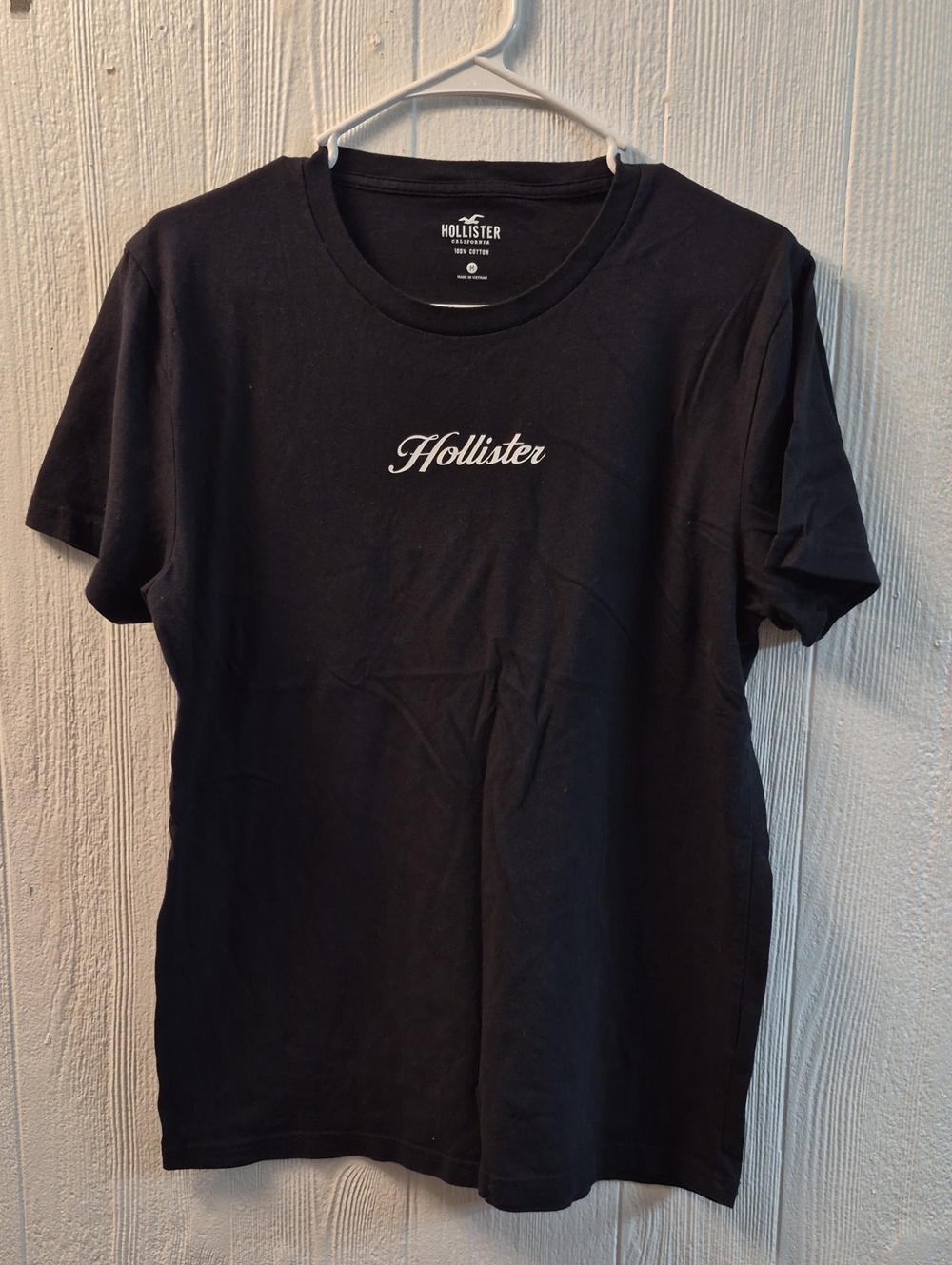 Hollister Black Short-Sleeve Logo Tee